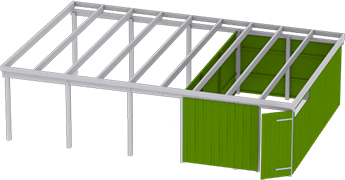 Carport Rückwand